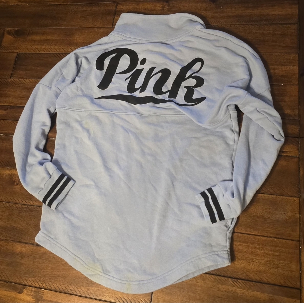 Victoria's Secret Pink Light Blue Pullover - Picture 3 of 8